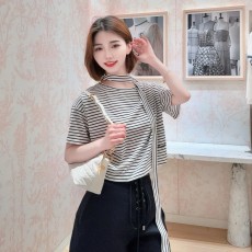 디올 2025 신상 리본 반팔 라운드넥과 리본 반소매