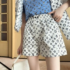 루이비통 25 신상 여름 클래식 올드 플라워 하이웨이스트 반바지