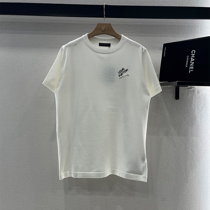 루이비통 자수 레터링 니트 반소매