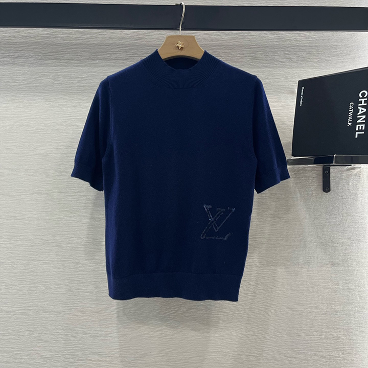 루이비통 스팽글 레터 니트 반소매