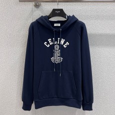셀린* 앵커 레터 자수 후드 스웨트셔츠