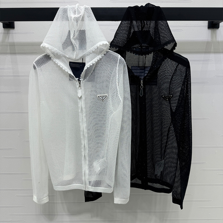 프라다 맞춤 수입 소재의 질감, 편안하고 통기성 좋은 후드 캐주얼 재킷