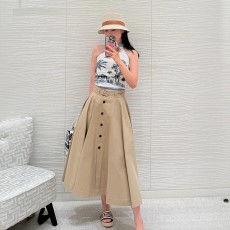 디올 싱글 브레스티드 레터 벨트 스커트