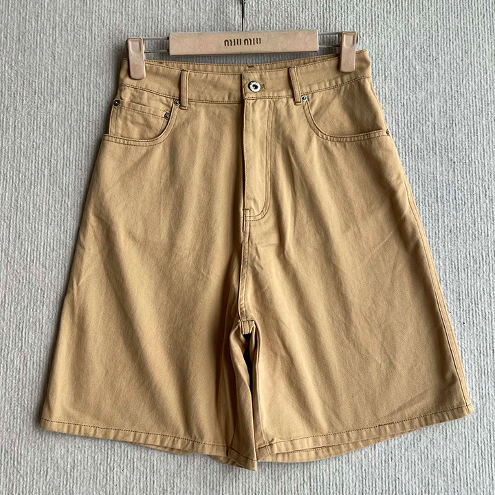 미우미우 미드 하이 웨이스트 팬츠