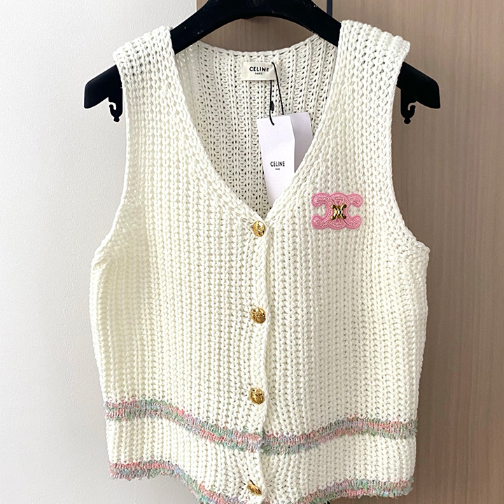 샤넬 V넥 니트 베스트
