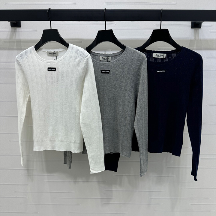 미우미우 레이스 니트 긴소매