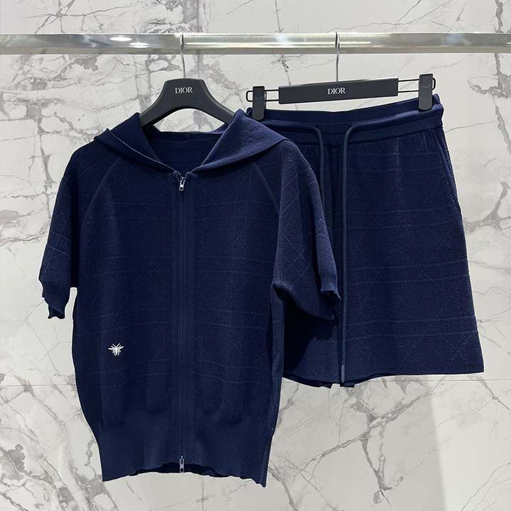 디올 니트 다이아몬드 패턴 수트