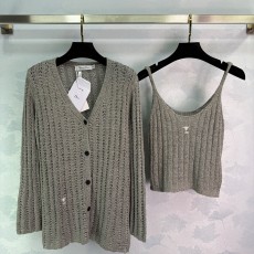 디올 서스펜더 니트 가디건 투피스 세트