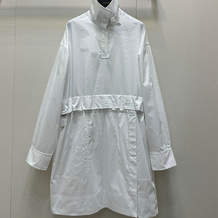 에르메스 버클 허리 조절 셔츠 드레스