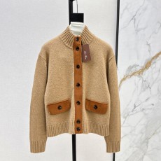 로로피아나 캐시미어 스탠드업 칼라 재킷 카디건 코트