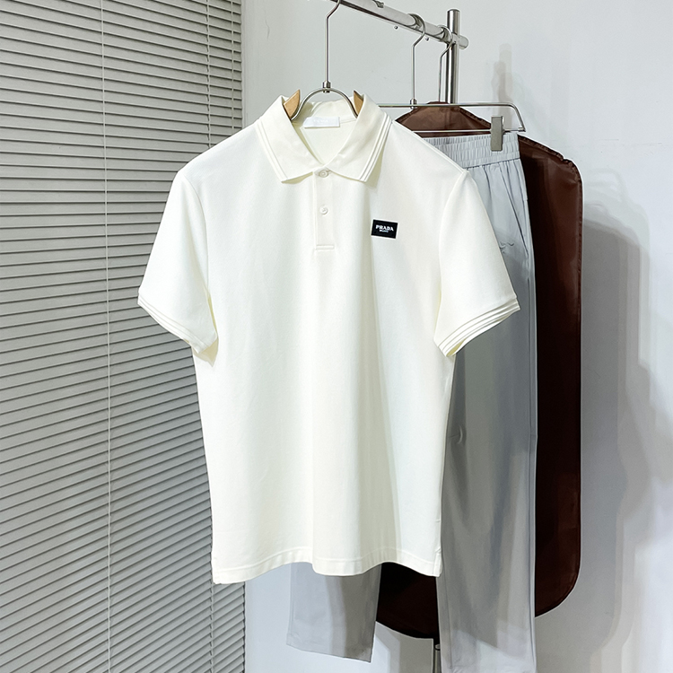 프라다 남성 캐주얼 반팔 고급 맞춤형