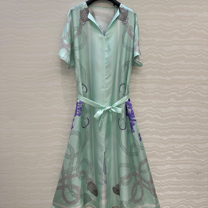 에르메스 초가을 신상 카프탄 슬릿 드레스