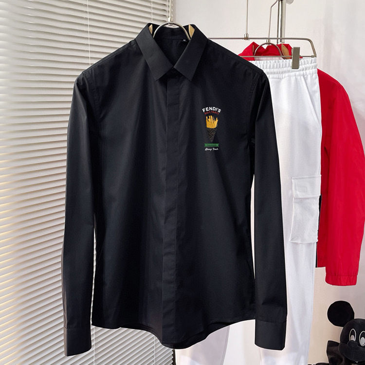 펜디 남성용 필수 셔츠, 100% 천연 코튼 소재