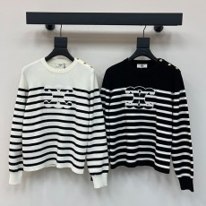 셀린* 울 니트 소재 스트라이프 니트 긴소매