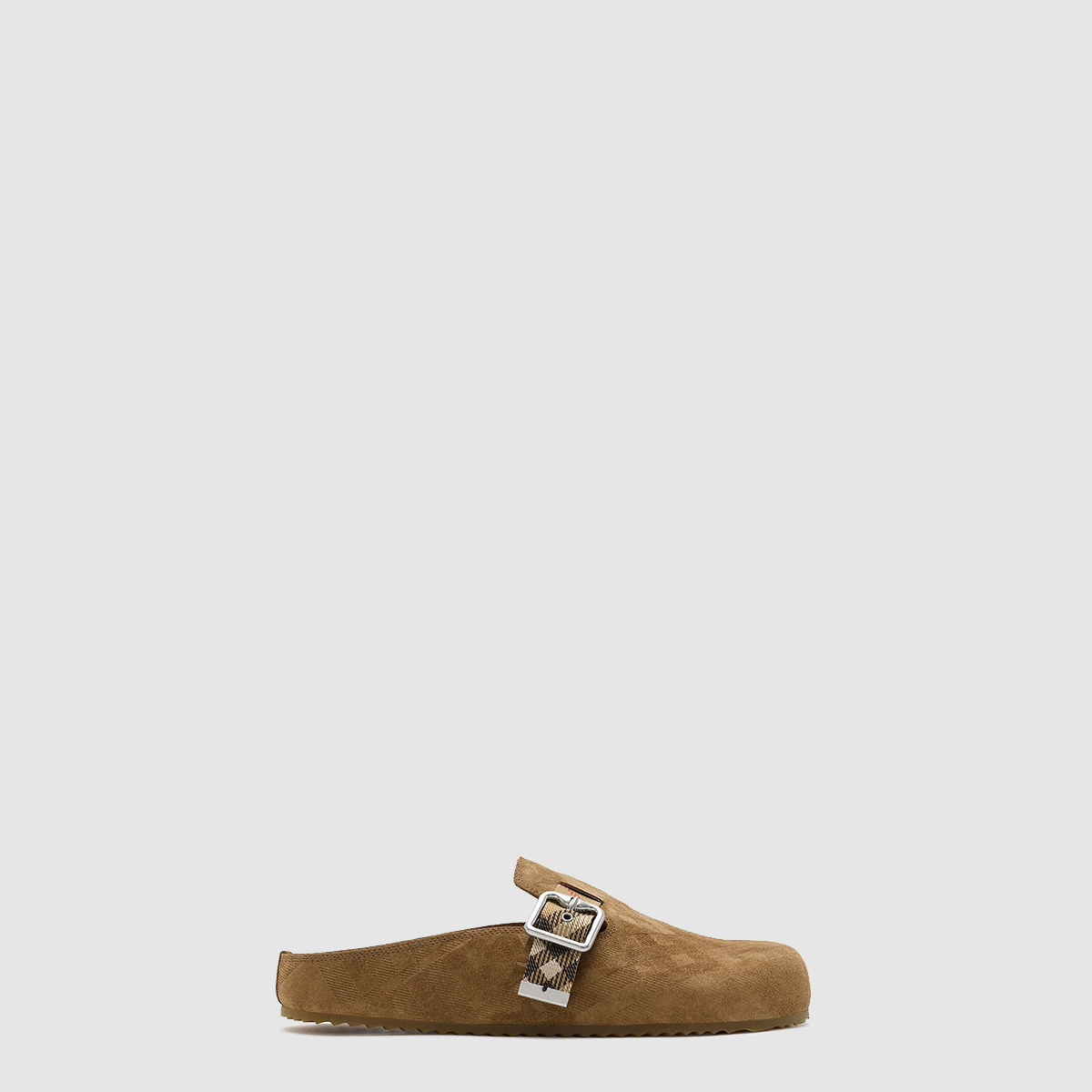 버버리 체크 스웨이드 어친 클로그 81133931