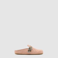 버버리 체크 스웨이드 어친 클로그 81133921