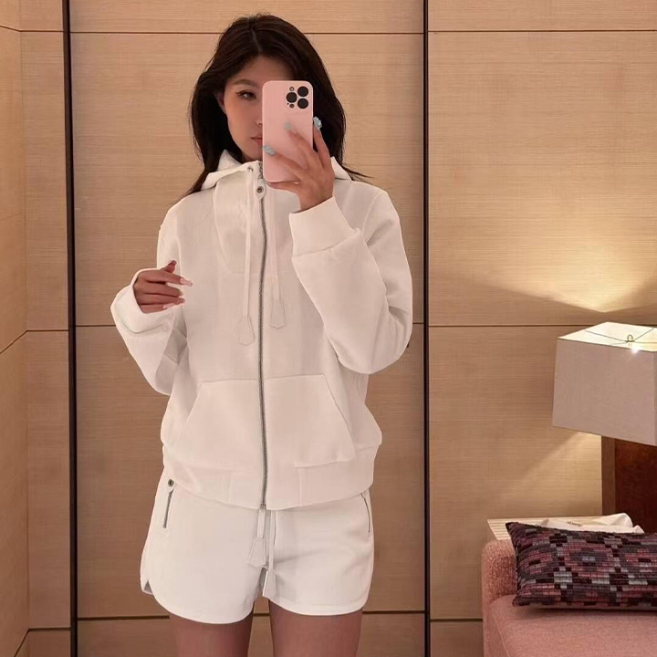 루이비통 후드 스웨터 재킷 + 쇼츠 세트