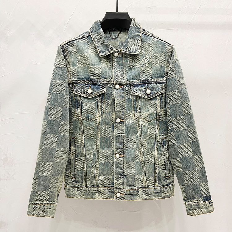 루이비통 체커보드 데님 셔츠 재킷