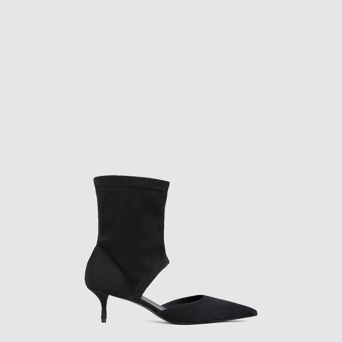 알라이아 스트레치 스웨이드 로우 부츠 AA3B102CK311