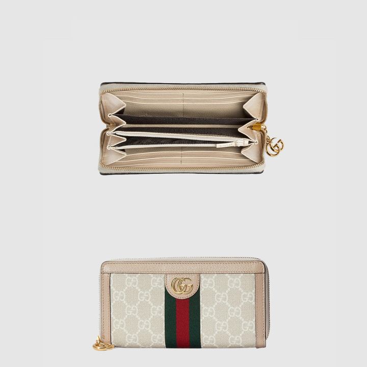 구찌 오피디아 GG 풀 지퍼 지갑 523154