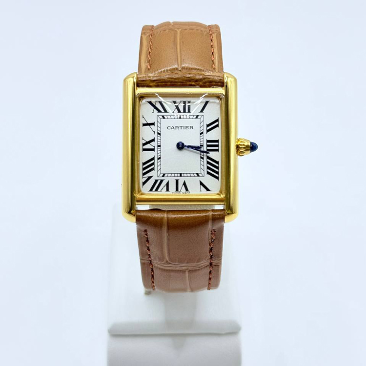 까르띠에 탱크 루이 브라운 스트랩 Cs39