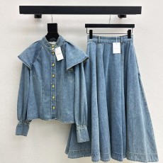 짐머만 골드 단추가 들어간 에이지리스 데님 셔츠