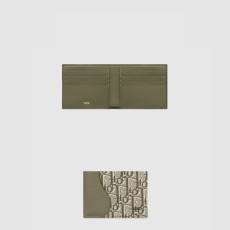 디올 반지갑 새들 2단 지갑 오블리크 자카드 2ADBH