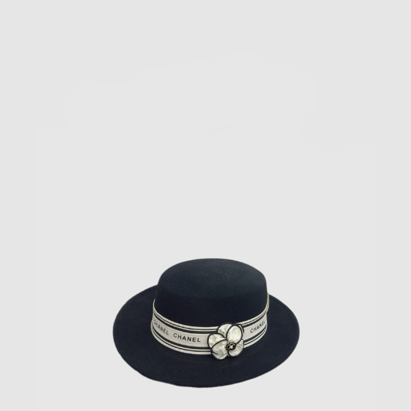 샤넬 넓은 챙 플랫 탑 모자 AA7811