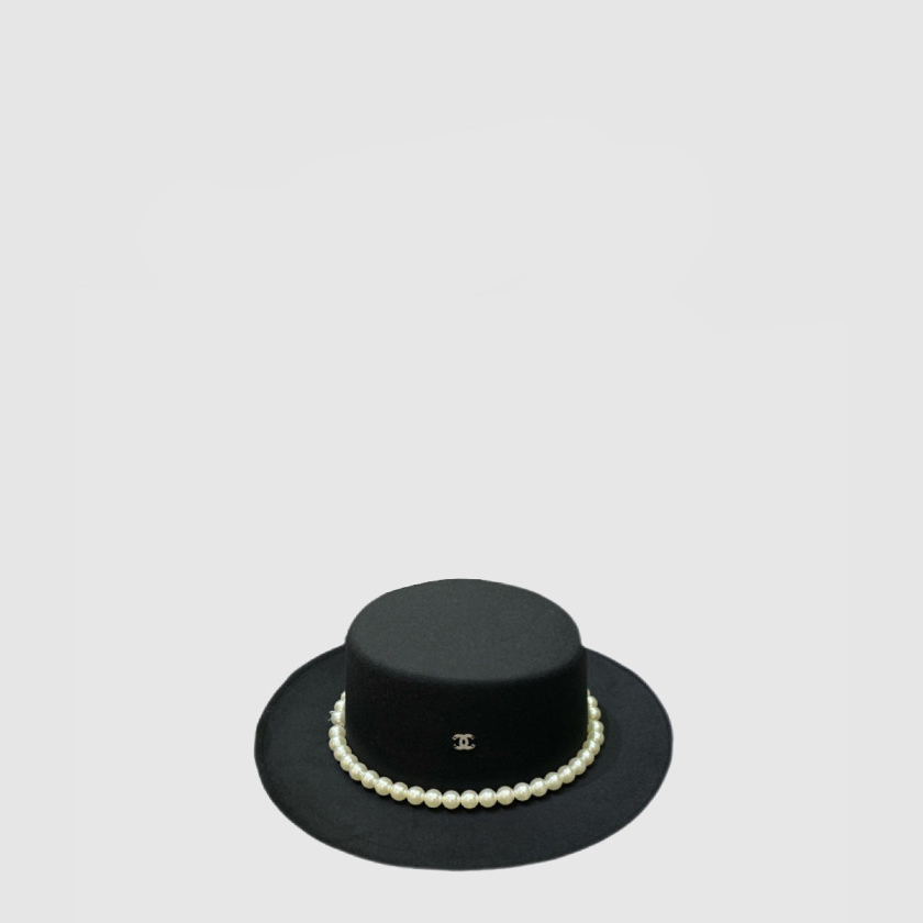 샤넬 넓은 챙 플랫 탑 모자 AA1265