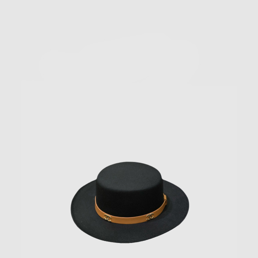 샤넬 넓은 챙 플랫 탑 모자 AA7885