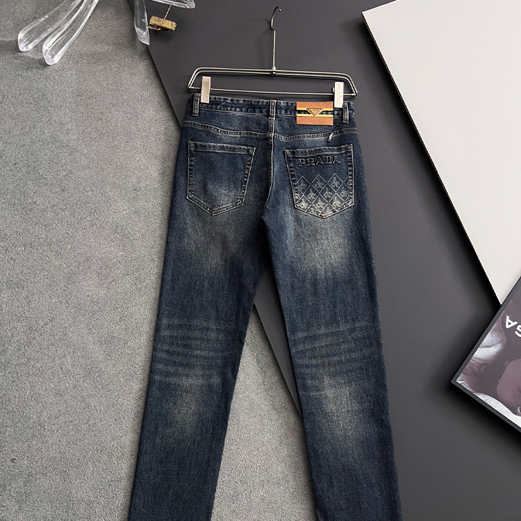 프라다 헤비듀티 워시드 캐주얼 청바지