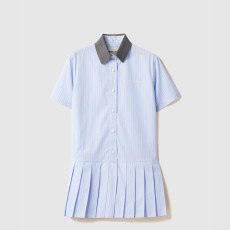 미우미우 플리츠 스트라이프 드레스 MF5399