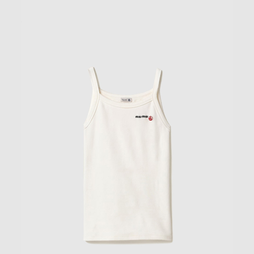 미우미우 Petit Bateau X Miu Miu 스트레치 저지 탑 MJT703