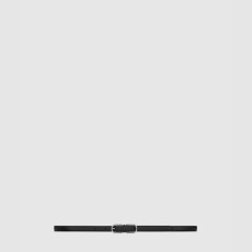 생로랑 롱 버클 매끄러운 가죽 슬림 벨트 732242