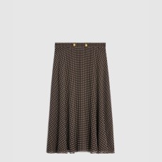 셀린* 미디 스커트 실크 조젯 RJ04Z0