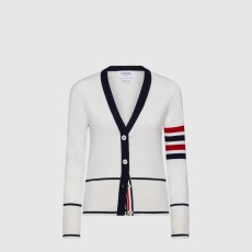 톰브라운 클래식 캐시미어 사선 브이넥 가디건