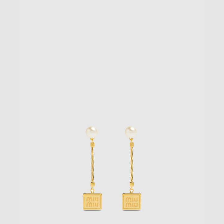 미우미우 메탈 및 펄 귀걸이 5IO069