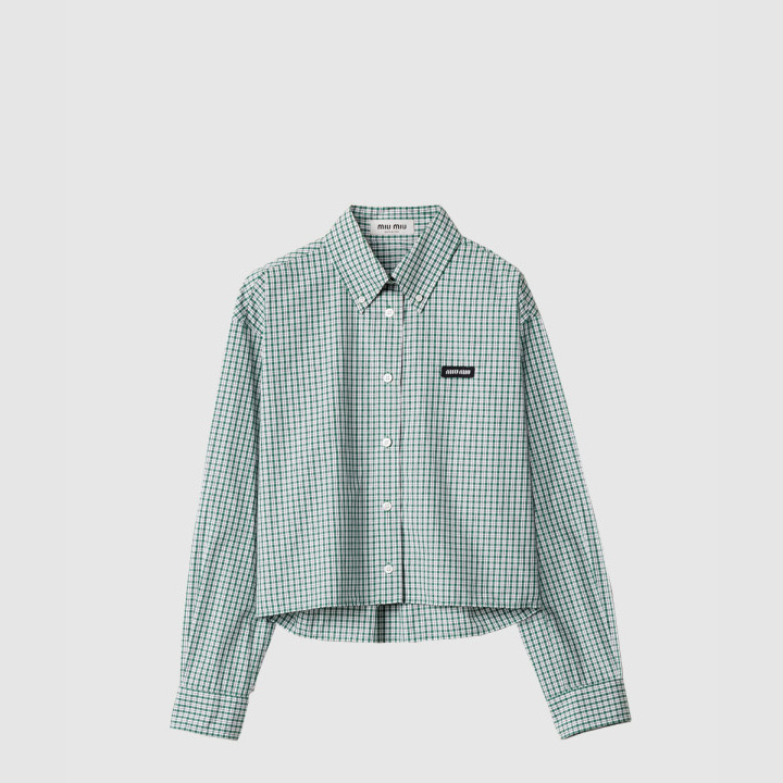 미우미우 체크 셔츠
