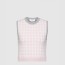 톰브라운 펀믹스 깅엄 체크 자카드 메리노 울 쉘 탑