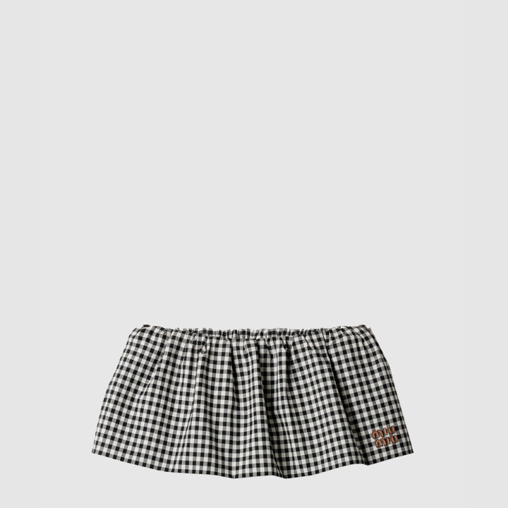 미우미우 깅엄 체크 미니스커트