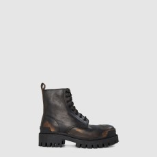 발렌시아가 스트라이크 워싱 이펙트 레더 부츠 670633