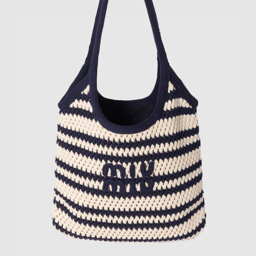 미우미우 아이비 크로셰 토트백 5BG231