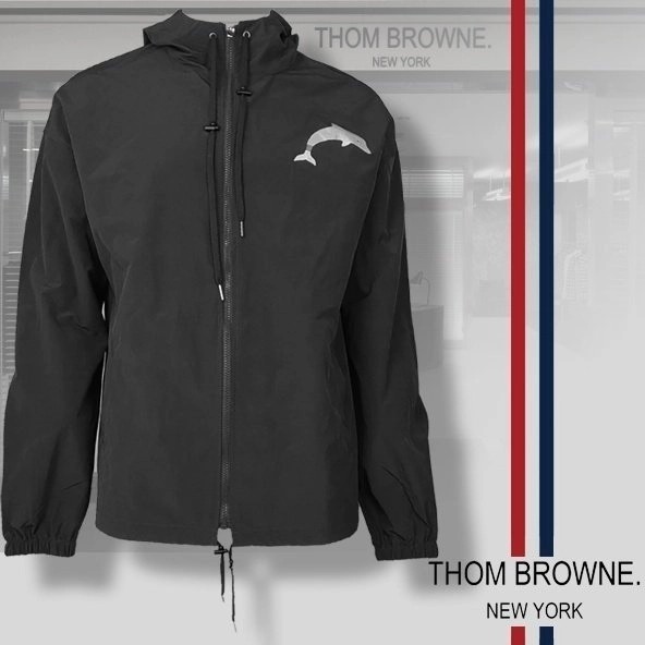 톰브라운 TB 돌핀 반사로고 윈드 브레이커