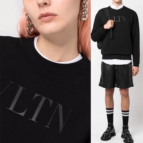 발렌티노 VLT 블랙로고 맨투맨