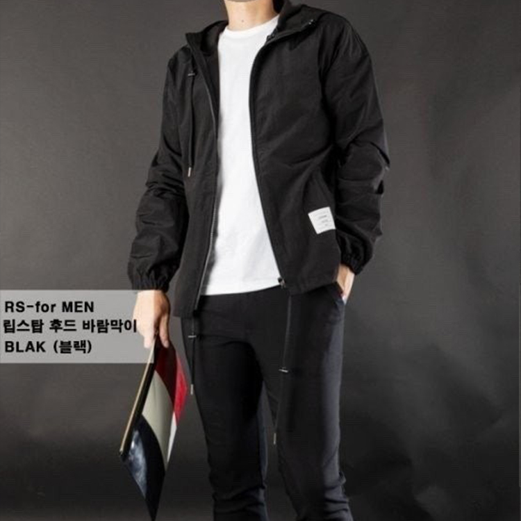 톰브라운 TB 빽삼선 후디 윈드브레이커