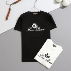 로로피아나 LLP 엠보 레터링 라운드 반팔티