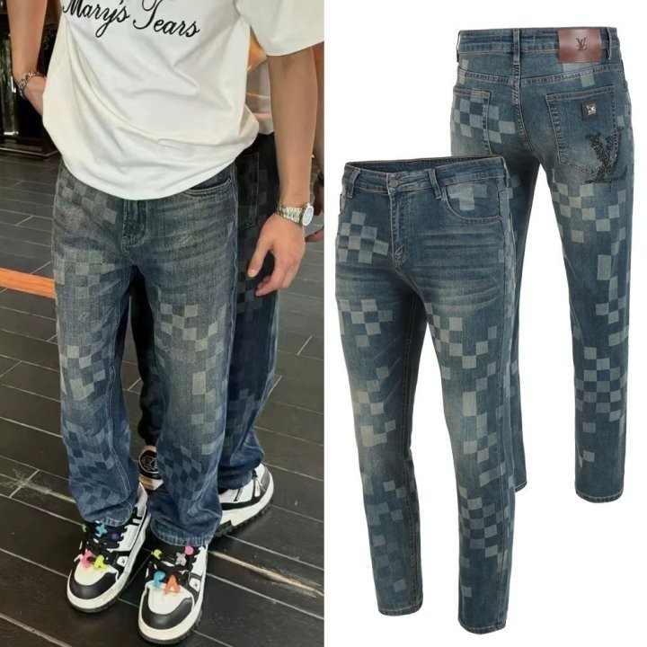 루이비통 멀티 모노 워싱 청바지