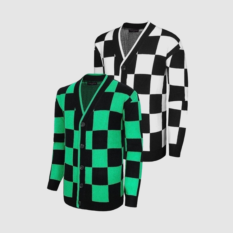 루이비통 모노 울 자수 가디건