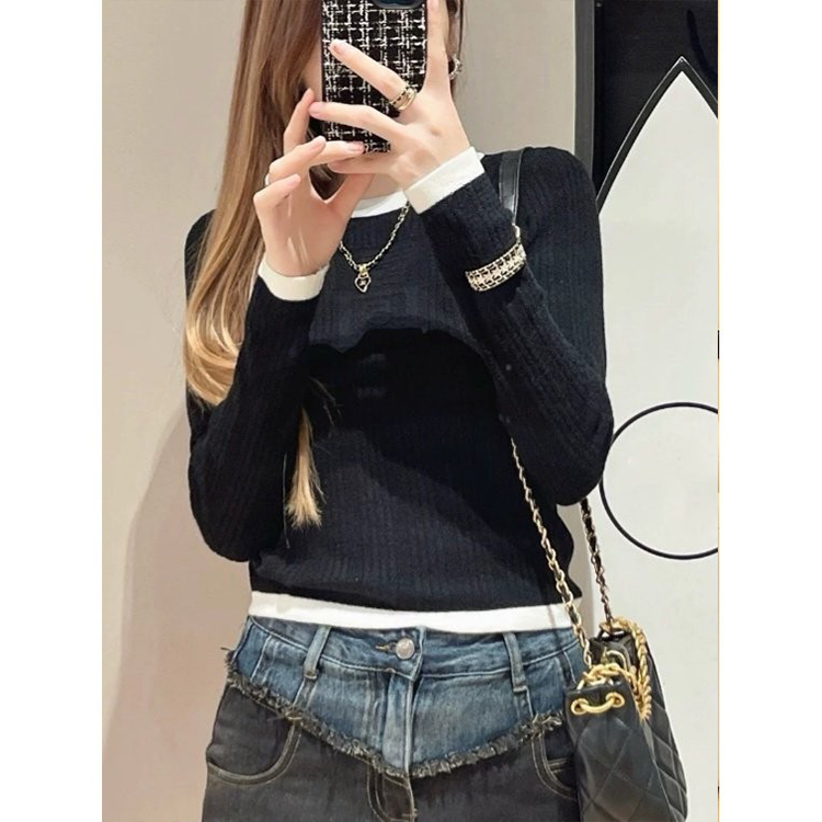 샤넬 퍼퓸 보틀 라운드 니트