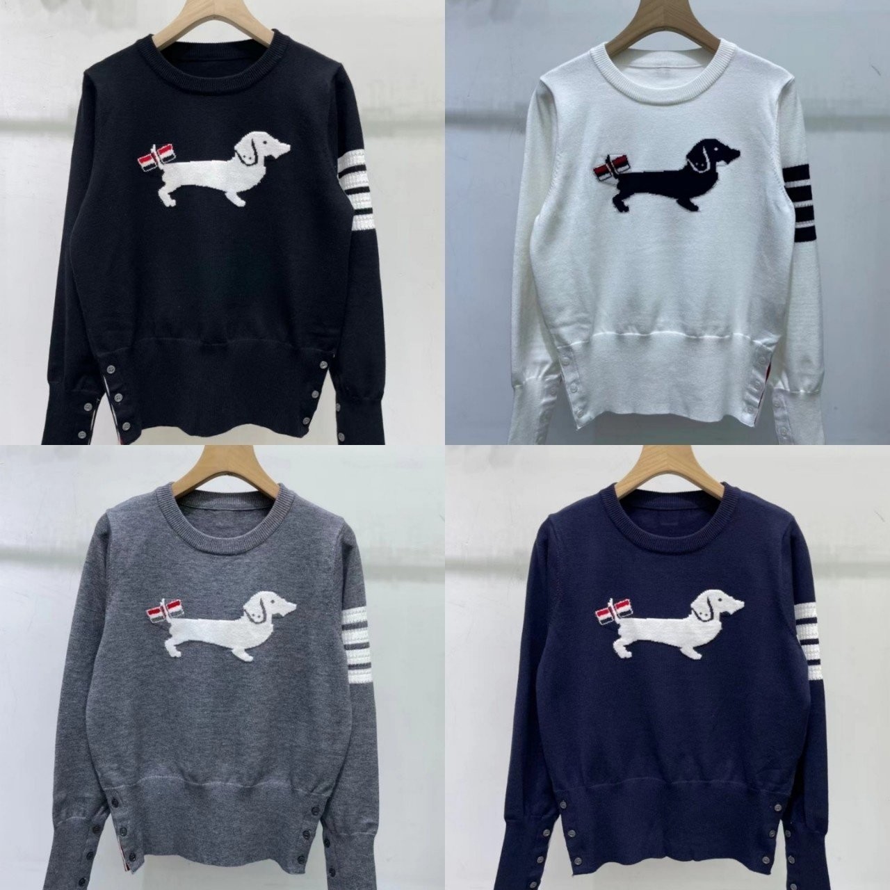 톰브라운 헥터 테일 라운드 니트